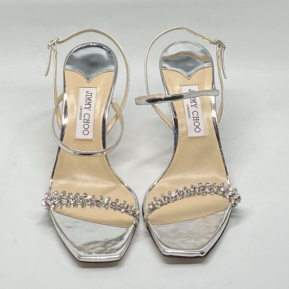 Jimmy Choo Meira Embellished Patent Leather Sandals size 41 - Picture 5 of 14